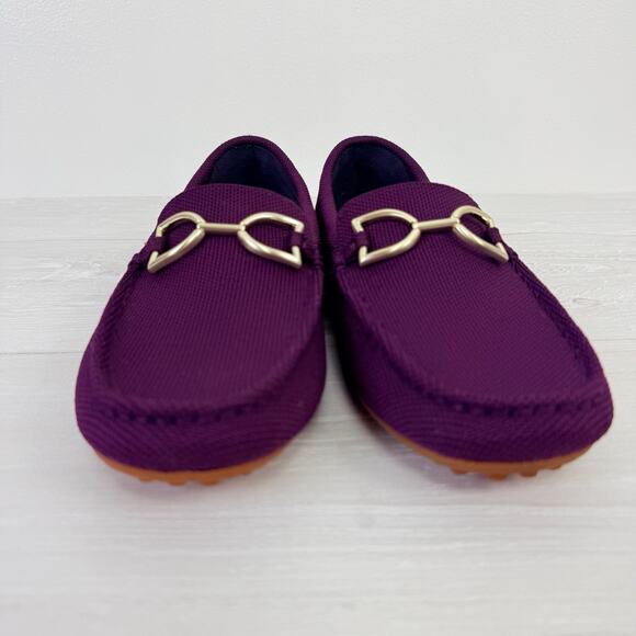 NEW Rothy’s Double Bit The Driver Loafers Size 8.5 Purple Sapphire Comfort Shoes - Picture 4 of 16